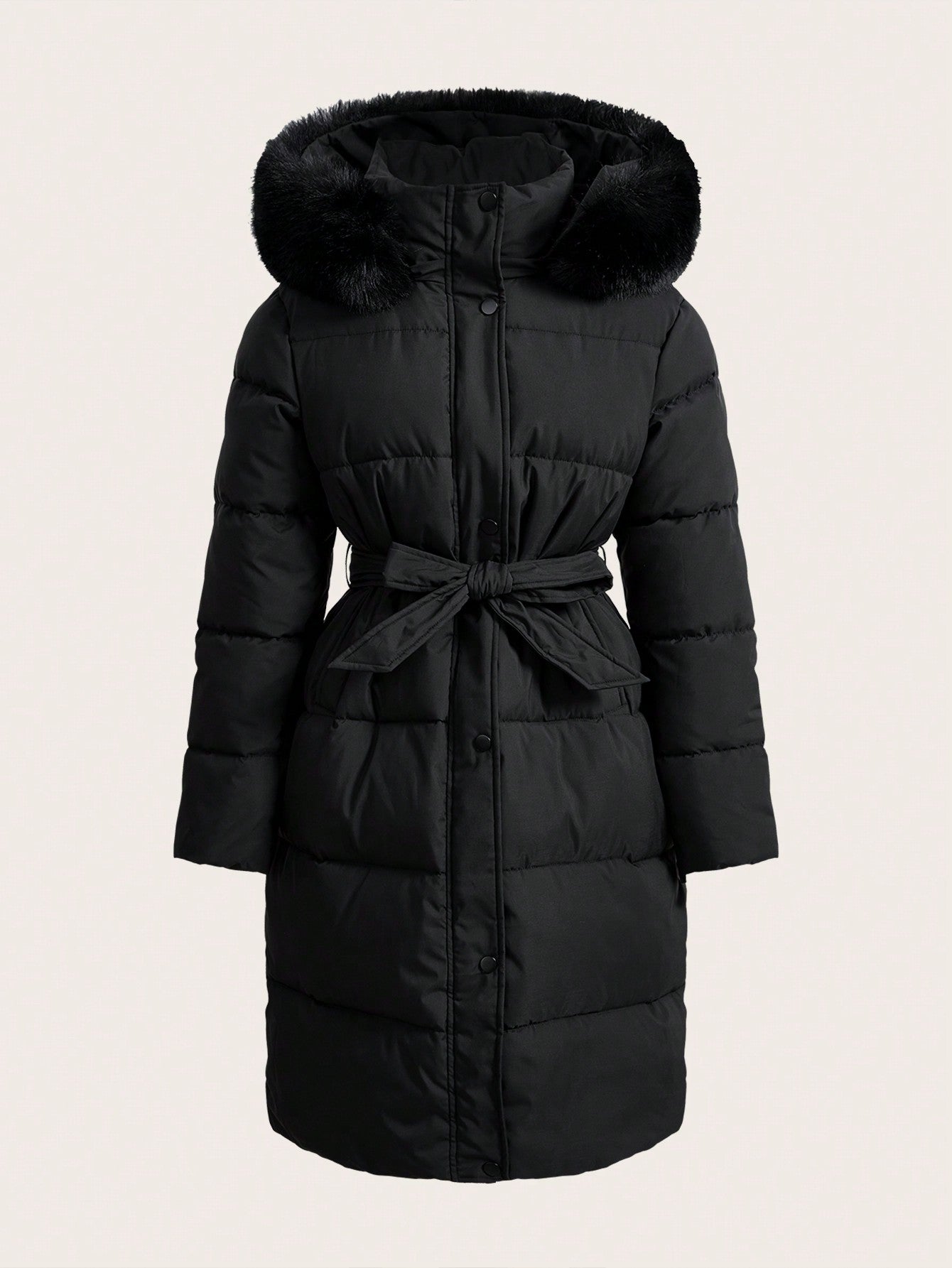 Damen Freizeitjacke mit Pelzkragen und Kapuze, Winter, Leicht