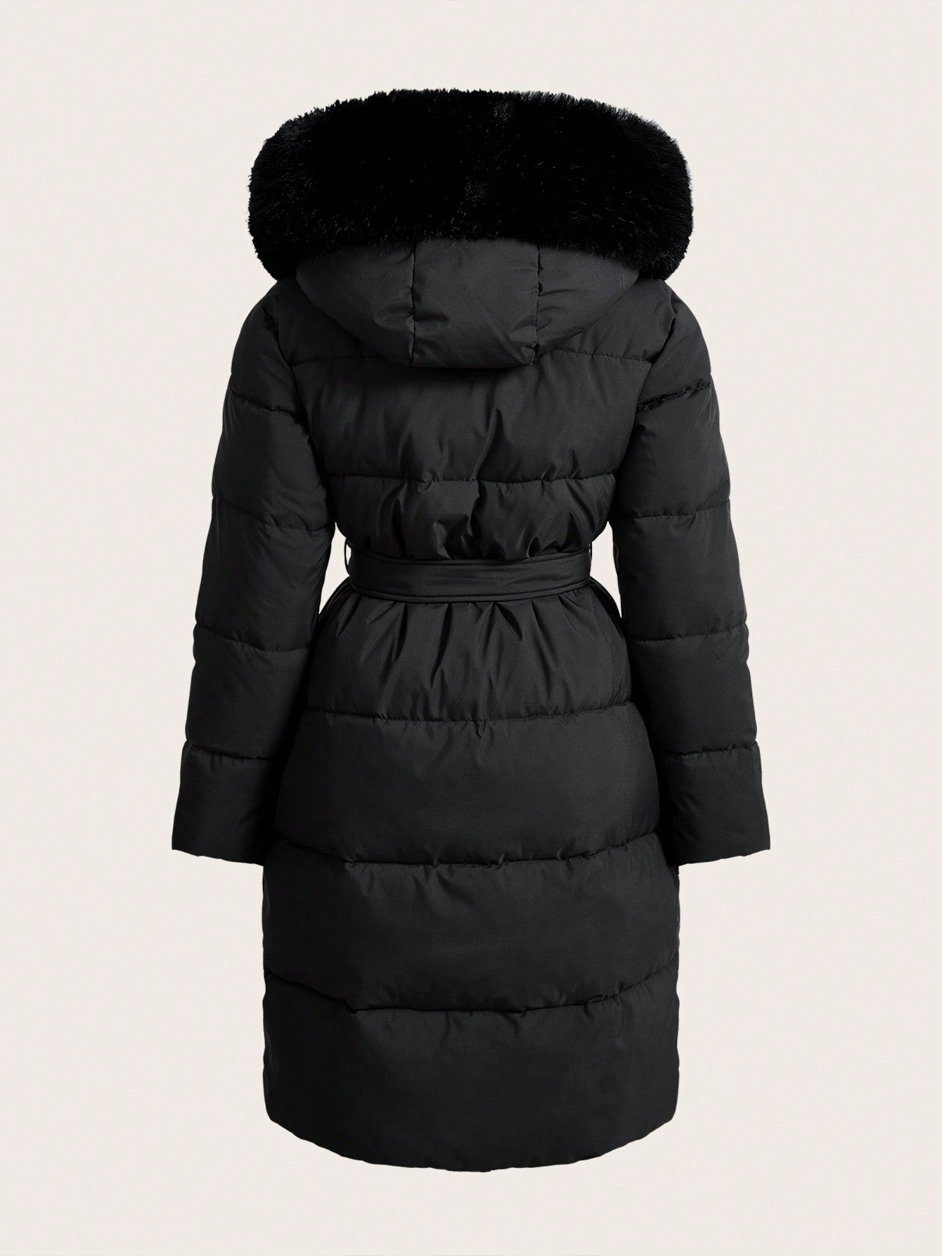 Damen Freizeitjacke mit Pelzkragen und Kapuze, Winter, Leicht