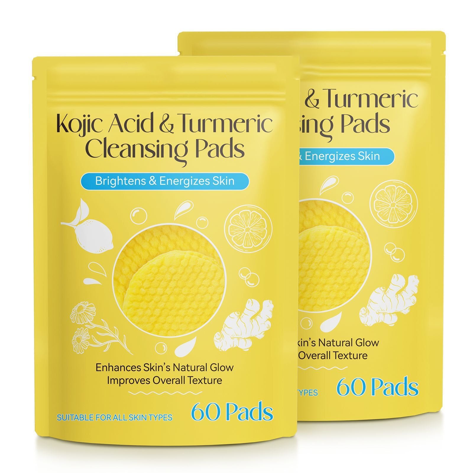 Soly Skin™ Turmeric Cleansing Exfoliating Pads