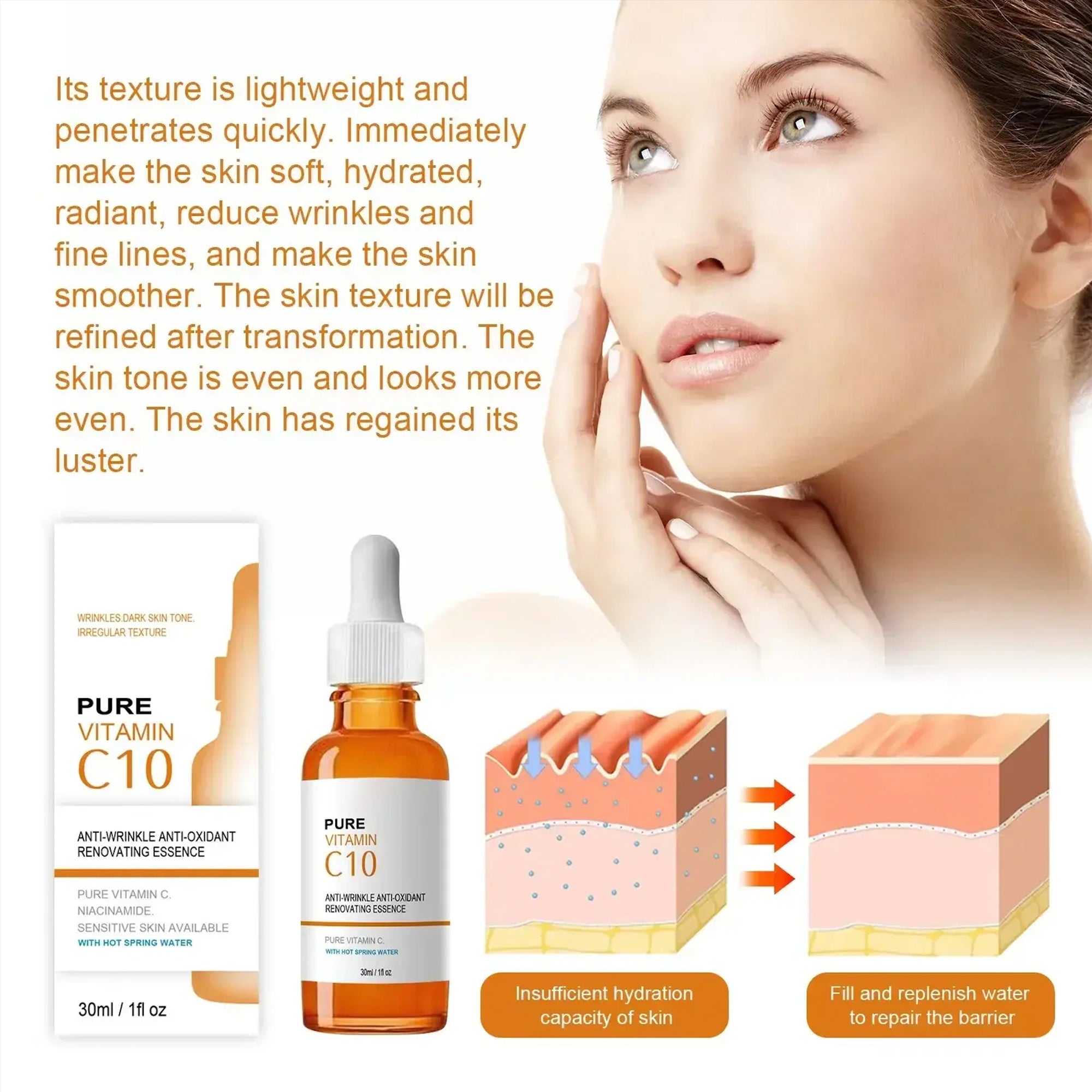 Soly Skin™ Vitamin C Wrinkle Remover Face Serum