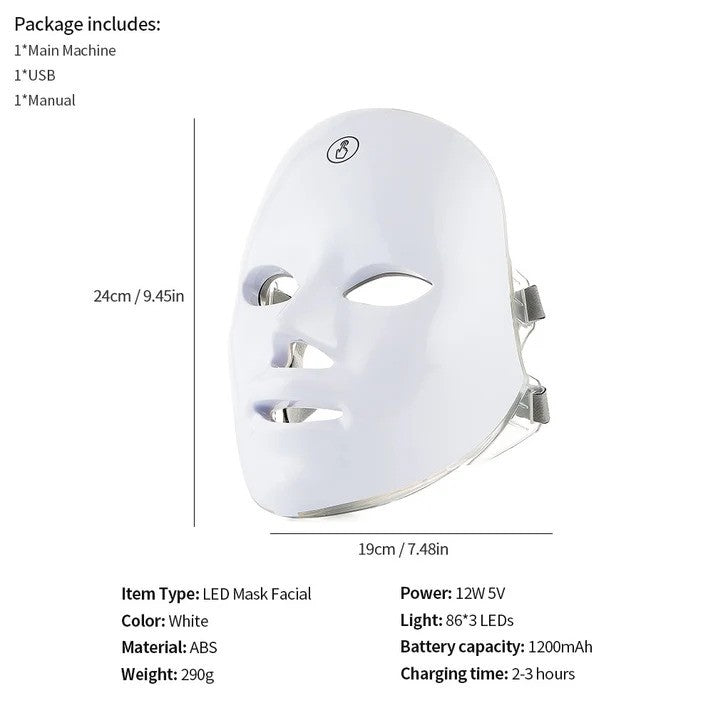 Soly Skin™ - Rejuvenating LED Facial Therapy Mask