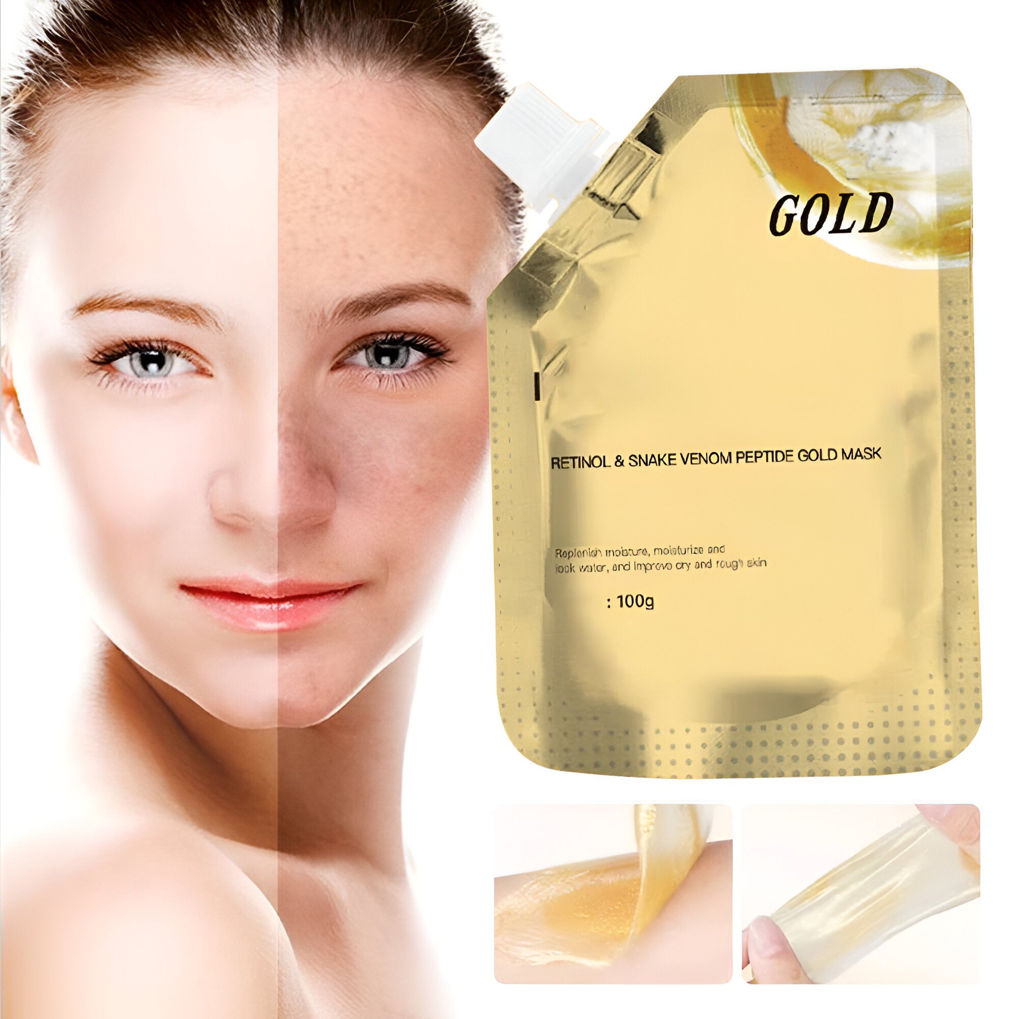 Soly Skin™ Retinol Snake Extract Gold Mask